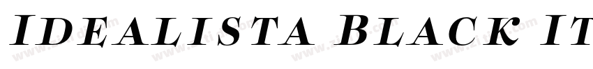 Idealista Black Ital字体转换